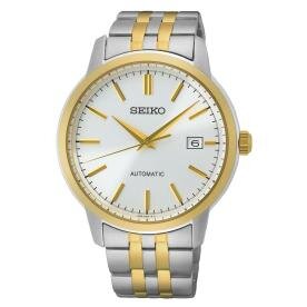 Seiko Classic fémszíjas fehér számlapos bicolor férfi automata óra SRPH92K1