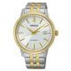 Seiko Classic fémszíjas fehér számlapos bicolor férfi automata óra SRPH92K1