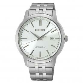 Seiko Classic fémszíjas fehér számlapos ezüst férfi automata óra SRPH85K1