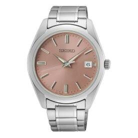 Seiko Classic fémszíjas púder színű férfi kvarc karóra SUR523P1