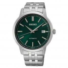 Seiko Classic fémszíjas zöld számlapos ezüst férfi automata óra SRPH89K1