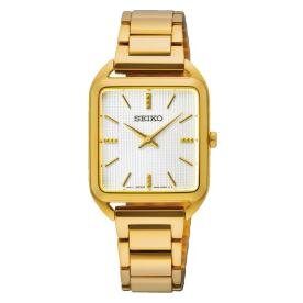 Seiko Essential arany színű fémcsatos  fehér számlapos női quartz óra SWR078P1