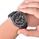Seiko Fekete szilikonszíjas kvarc chronograph férfi óra SSB349P1