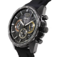 Seiko Fekete szilikonszíjas kvarc chronograph férfi óra SSB349P1