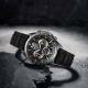 Seiko Fekete szilikonszíjas kvarc chronograph férfi óra SSB349P1