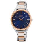 Seiko Kék számlapos bicolor fémcsatos női óra SWR060P1