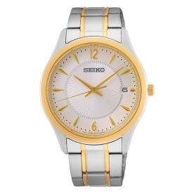 Seiko Klasszikus ezüst arany színű fémszíjas férfi óra SUR468P1