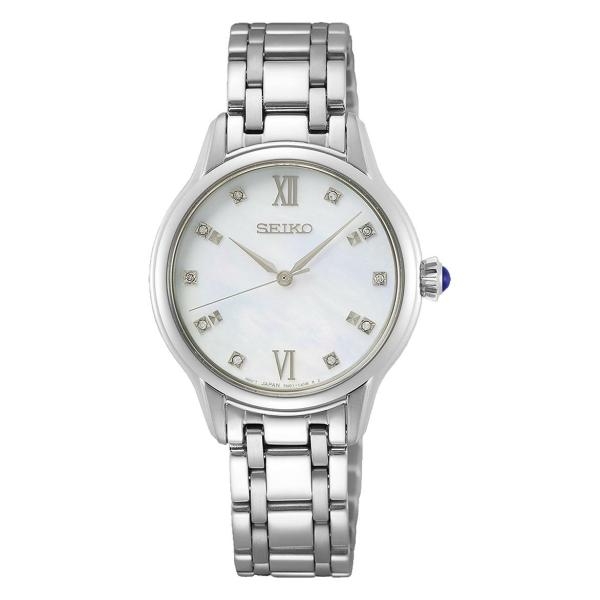 Seiko Ladies Diamond fémcsatos  gyémánt indexes ezüst kvarc női karóra SRZ537P1