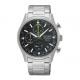 Seiko Neo Sports Chronograph fémszíjas fekete számlapos férfi ezüst karóra SSB419P1