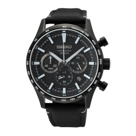 Seiko Neo Sports fekete kvarc Chronograph karóra SSB417P1