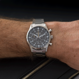 Seiko Neo Sports fekete számlapos chronograph férfi karóra SSB447P1