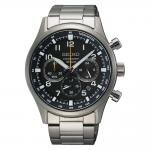 Seiko Neo Sports fekete számlapos chronograph férfi karóra SSB447P1