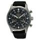 Seiko Neo Sports fekete számlapos textil hibrid szíjas chronograph férfi karóra SSB449P1