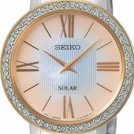 Seiko Pink Solar ezüst női karóra SUP432P1