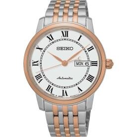 Seiko Presage  Bicolor fehér számlapos férfi karóra SRP766J1