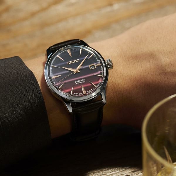 Seiko Presage 'Purple Sunset' Cocktail Time Limited Edition férfi karóra SRPK75J1