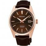 Seiko Presage Sharp Edge rozé barna férfi óra SPB170J1