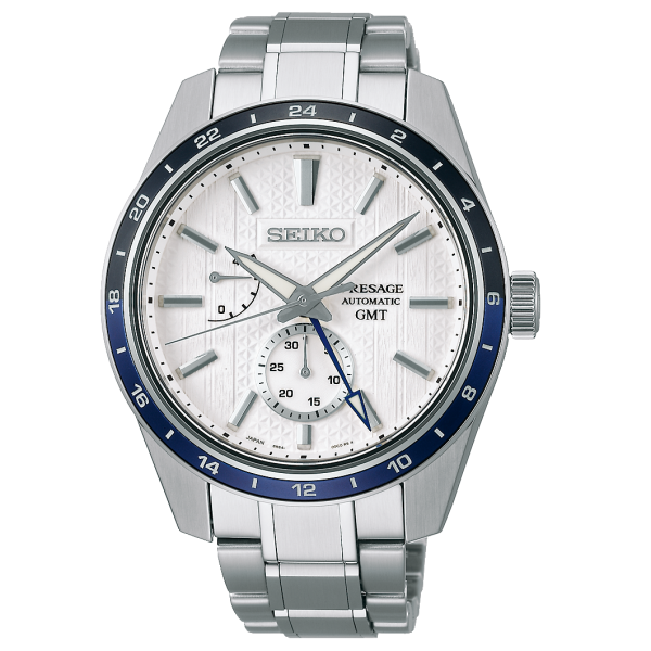 Seiko Presage Sharp Edged GMT Zero Halliburton Limited Edition fehér férfi óra SPB269J1
