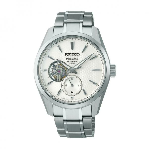 Seiko Presage Sharp Edged Shironeri Open Heart férfi karóra SPB415J1