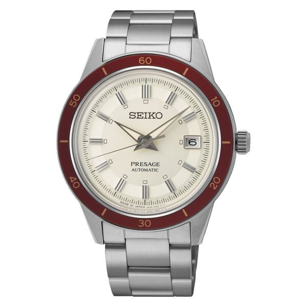 Seiko Presage Style 60's 'Ruby' bézs férfi automata karóra SRPH93J1