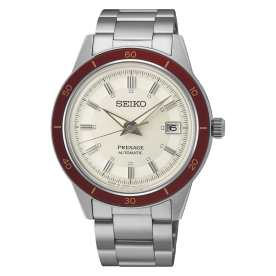 Seiko Presage Style 60's 'Ruby' bézs férfi automata karóra SRPH93J1