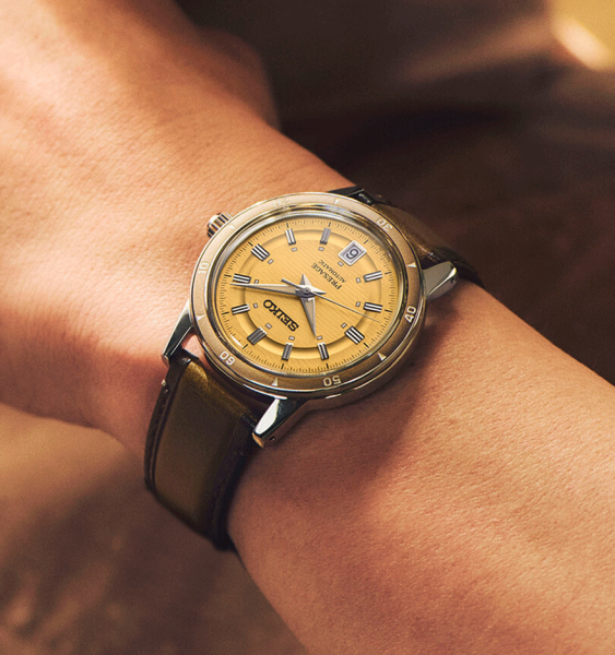Seiko Presage Style 60's in Golden Yellow férfi karóra SRPL75J1
