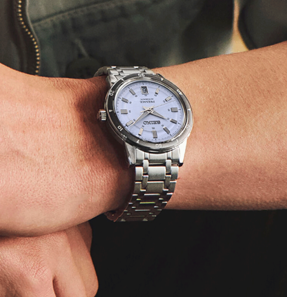 Seiko Presage Style 60's in Silvery Violet férfi karóra SRPL73J1