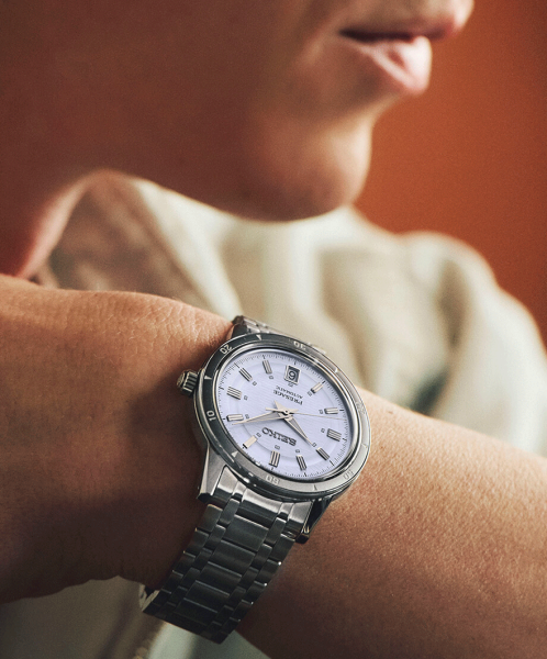 Seiko Presage Style 60's in Silvery Violet férfi karóra SRPL73J1