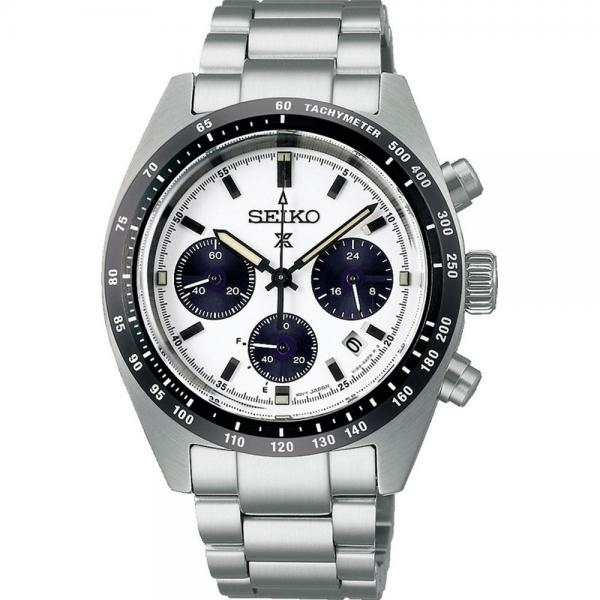 Seiko Prospex Solar Speedtimer Chronograph fehér számlapos férfi óra SSC813P1