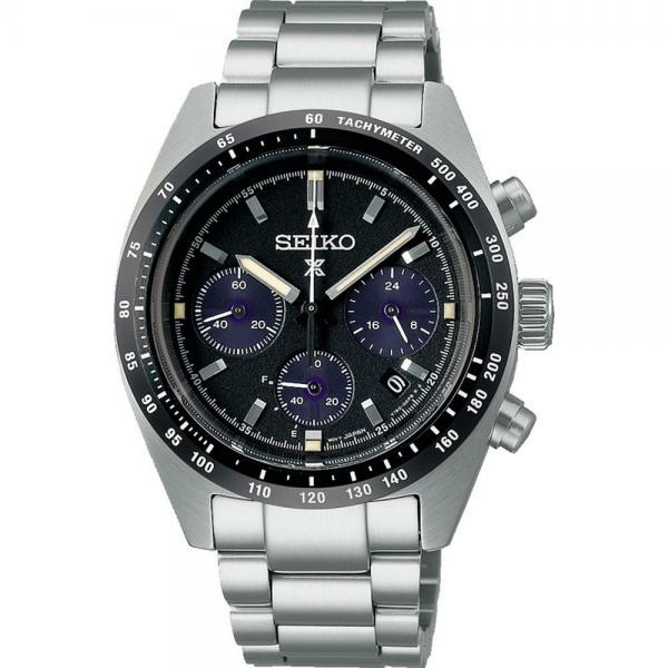 Seiko Prospex Solar Speedtimer Chronograph fekete számlapos férfi óra SSC819P1