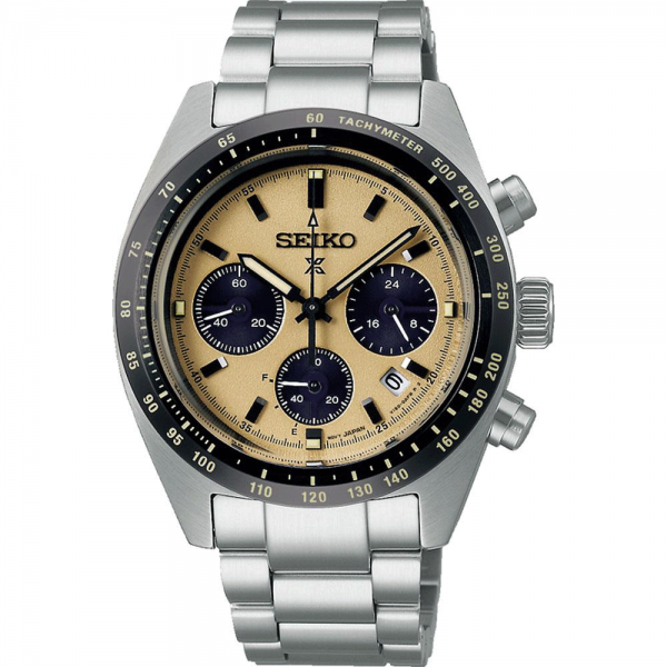 Seiko Prospex Solar Speedtimer Chronograph sárga számlapos férfi óra SSC817P1