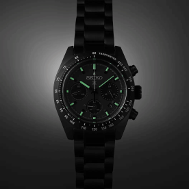 Seiko Prospex Solar Speedtimer Chronograph The Black Series Night Vision karóra SSC917P1