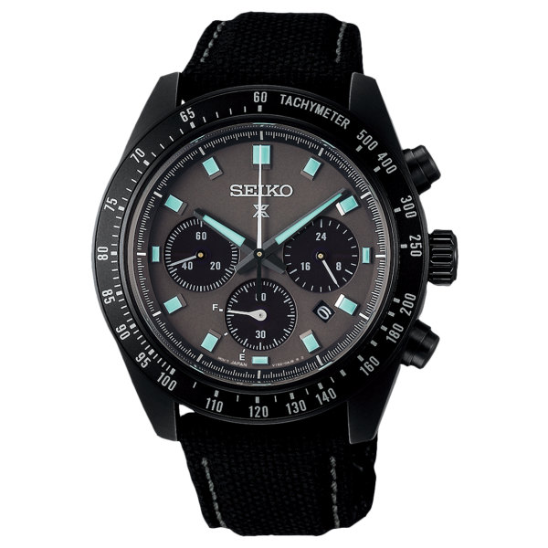 Seiko Prospex Solar Speedtimer Chronograph The Black Series szövetszíjas karóra SSC923P1