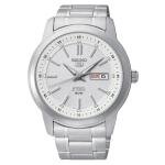 Seiko SEIKO 5 ezüst szíjas fehér számlapos férfi óra SNKM83K1