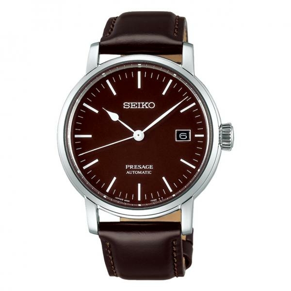 Seiko SEIKO Presage bordó zománc számlapos férfi óra SPB115J1