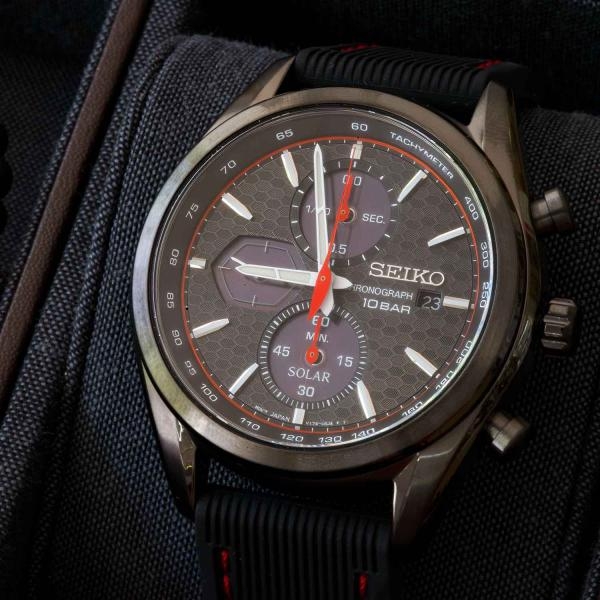 Seiko Solar Macchina Sportiva kronográf férfi karóra SSC777P1