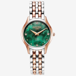 Soleure Diamond bicolor gyémánt indexes zöld quartz női karóra