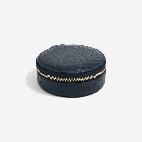 Stackers Sötétkék croc kerek utazó ékszerdoboz 74167
