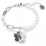Swarovski  Fekete-fehér hattyús gyöngyös karkötő  5705720