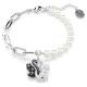 Swarovski  Fekete-fehér hattyús gyöngyös karkötő  5705720
