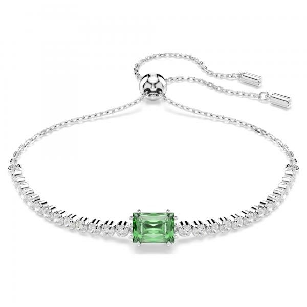Swarovski  Mátrix állítható karkötő áttetsző és zöld kristállyal 5693411