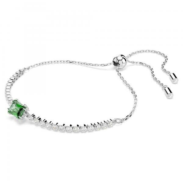 Swarovski  Mátrix állítható karkötő áttetsző és zöld kristállyal 5693411