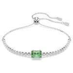 Swarovski  Mátrix állítható karkötő áttetsző és zöld kristállyal 5693411
