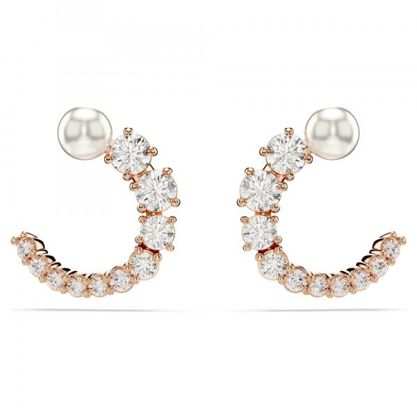 Swarovski  Mátrix rose színű nyitott karika fülbevaló 5692264