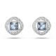 Swarovski Angelic ezüst színű bedugós fülbevaló kék kristállyal 5662143