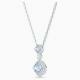 Swarovski Angelic ezüst színű nyaklánc kék kristállyal 5559381