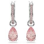 Swarovski Attract ezüst színű fülbevaló rózsaszín kristályokkal 5723566