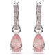Swarovski Attract ezüst színű fülbevaló rózsaszín kristályokkal 5723566