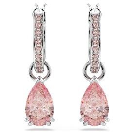 Swarovski Attract ezüst színű fülbevaló rózsaszín kristályokkal 5723566