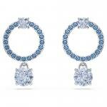 Swarovski Attract kör alakú fülbevaló kék kristályokkal 5723563